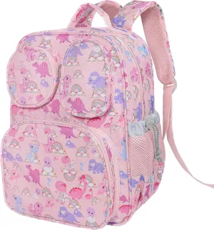 Toddler Backpack for Girls 4 , Lightweight 14” Kids Bookbags with Chest Buckle for Preschool,Travel,Kindergarten,Elementary, Durable & Water-Resistant Fabric,Pink