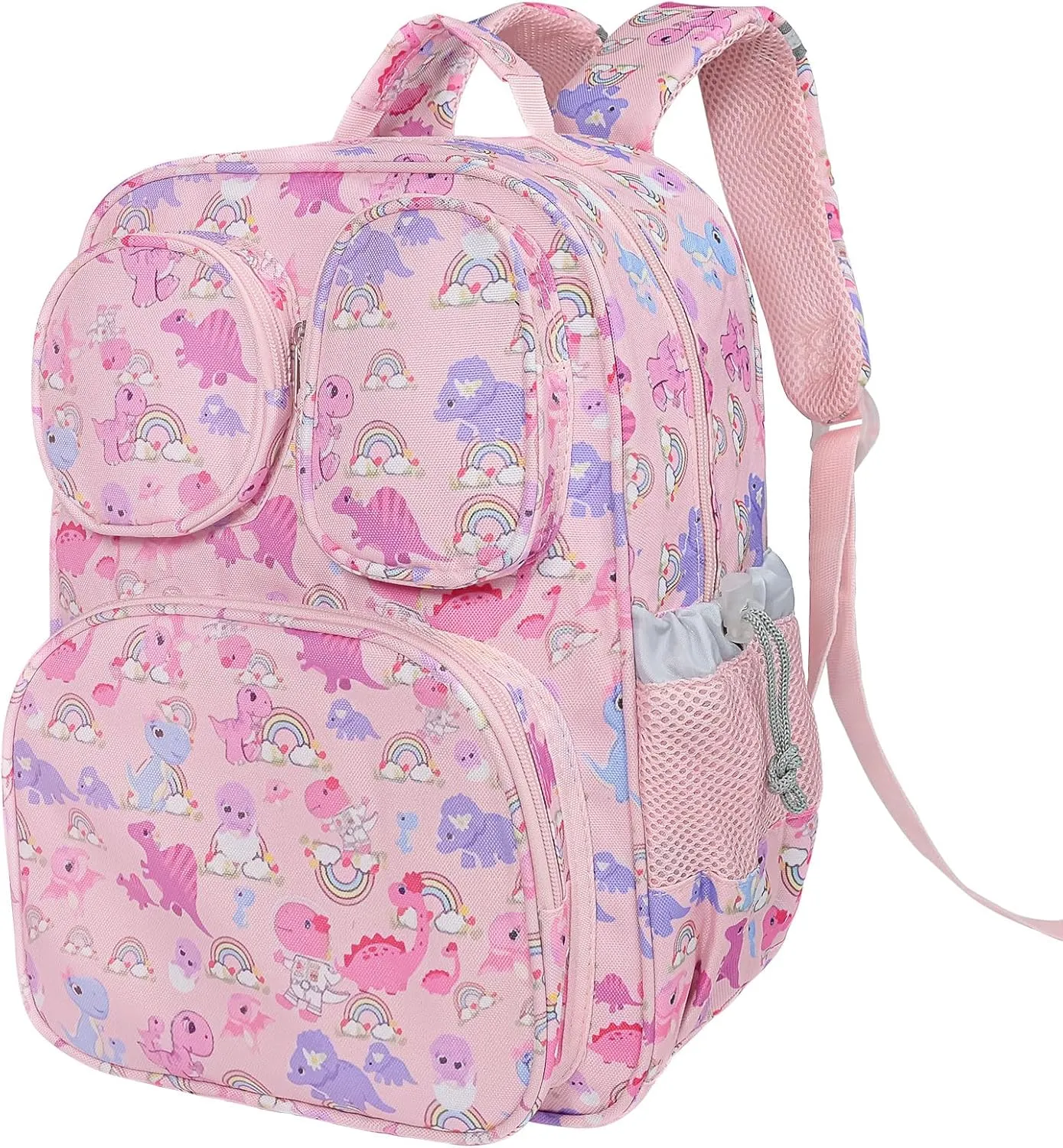 Toddler Backpack for Girls 4 , Lightweight 14” Kids Bookbags with Chest Buckle for Preschool,Travel,Kindergarten,Elementary, Durable & Water-Resistant Fabric,Pink