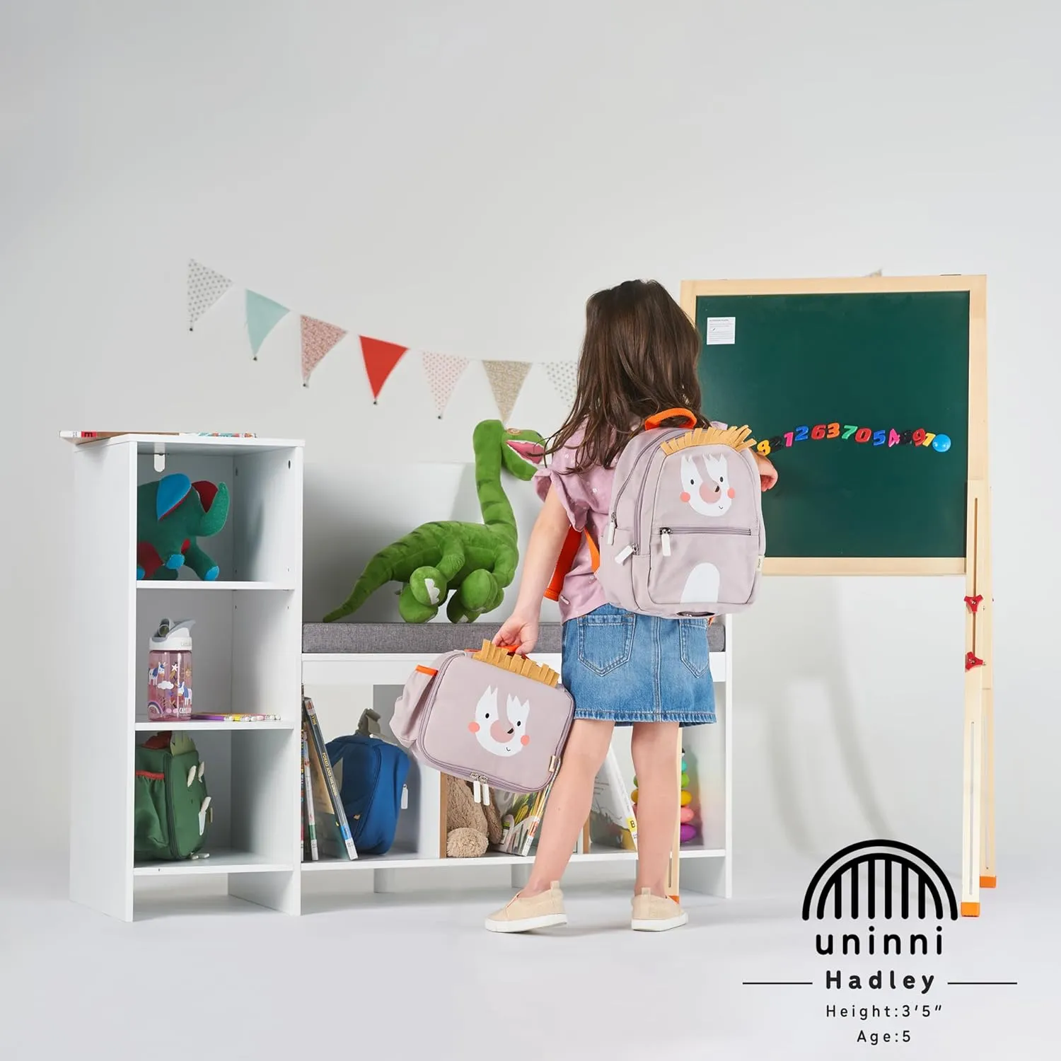 Toddler Mini Backpack for Girls and Boys, Child Backpack for School and Travel, Kindergarten, Elementary, Kids Ages 2–5, Padded Back, Adjustable Straps - Hedgehog