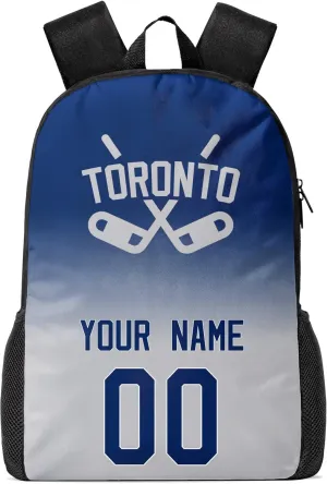 Toronto Custom Backpack High Capacity,Laptop Bag Travel Bag,Add Personalized Name And Number£¬Gifts For Ice Hockey Sports Fans