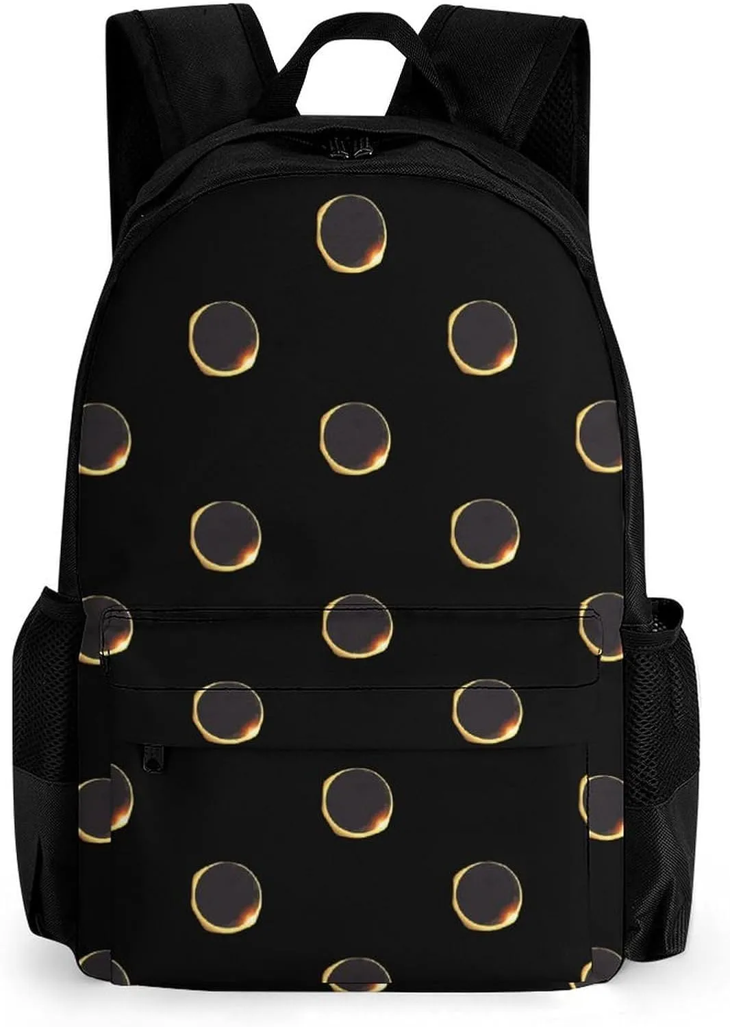 Total Solar Eclipse Printed Backpack Causal Daypack Travel Laptop Shoulders Bag with Side Pockets for Men Women 13 X 7 X 16 Inch