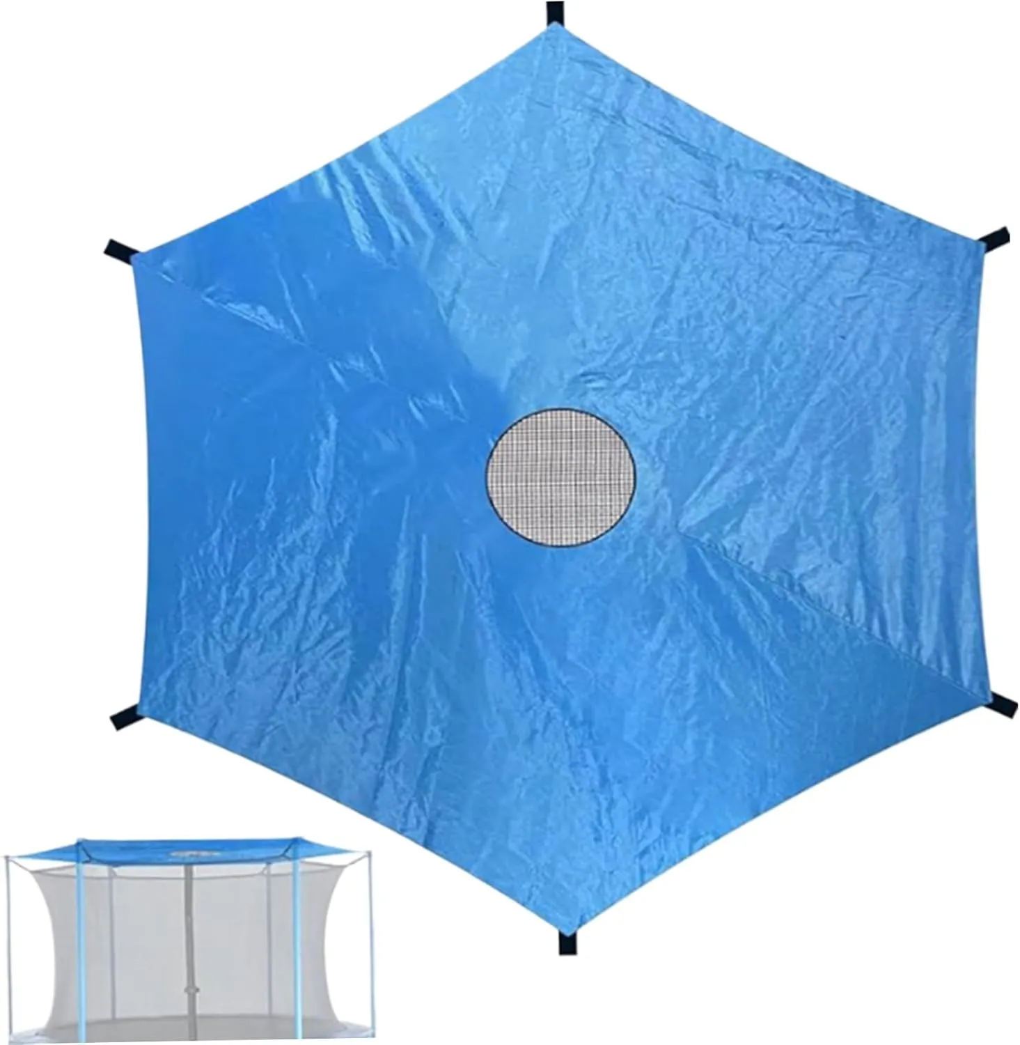 Trampoline Cover UV and Weather-Resistant Trampoline Shade Cover Waterproof Oxford Foldable Canopy Tent for Outdoor Backyard Playground