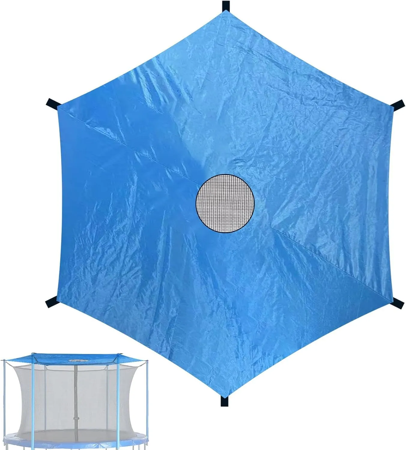 Trampoline Shade - Waterproof Oxford Trampoline Canopy, Outdoor Trampoline Shade Tent, Anti-UV Trampoline Protective for 8ft 10ft 6- Trampolines (Only)