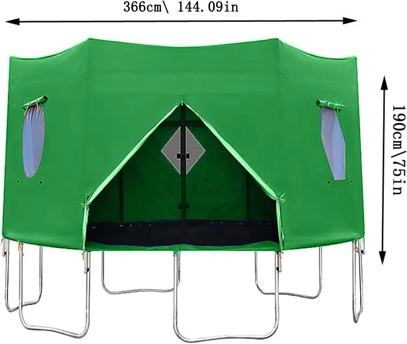 Trampoline Tent, UV-Resistant TrampolineProtection Awning Trampoline Outdoor Cover | Versatile- Canopy Accessories, Backyard Fun Sun Shelter, Outdoor Trampoline Protective Cover