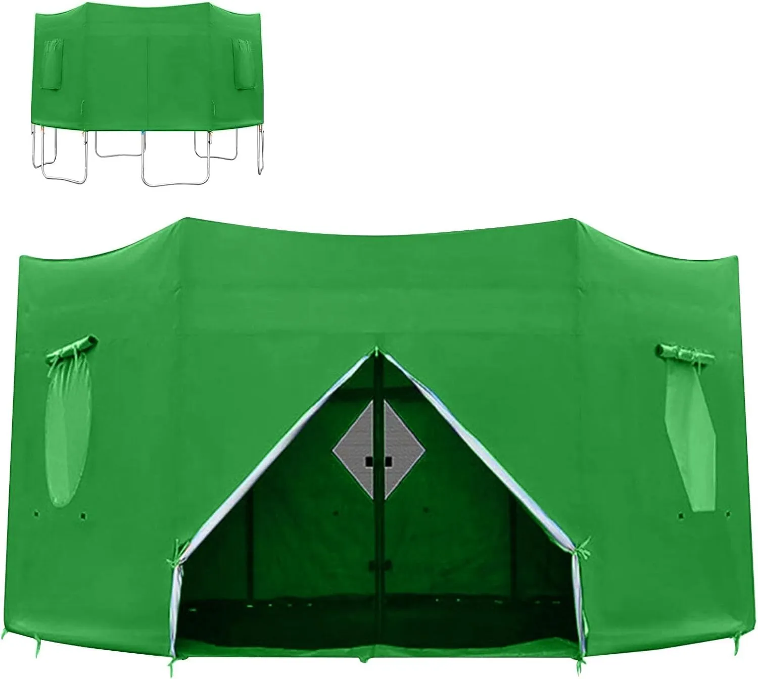 Trampoline Tent,Trampoline Cover Trampoline Accessories, for 6 Straight Poles Trampoline Outdoor Round Tent Sun Shade Block The Wind Large Capacity 6FT 8FT 10FT 12FT 14FT