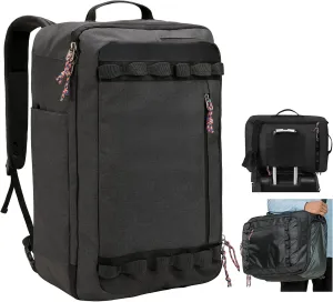 Travel Backpack Flight Approved Carry On Backpack Water Resistant Weekender Bag (Grey)