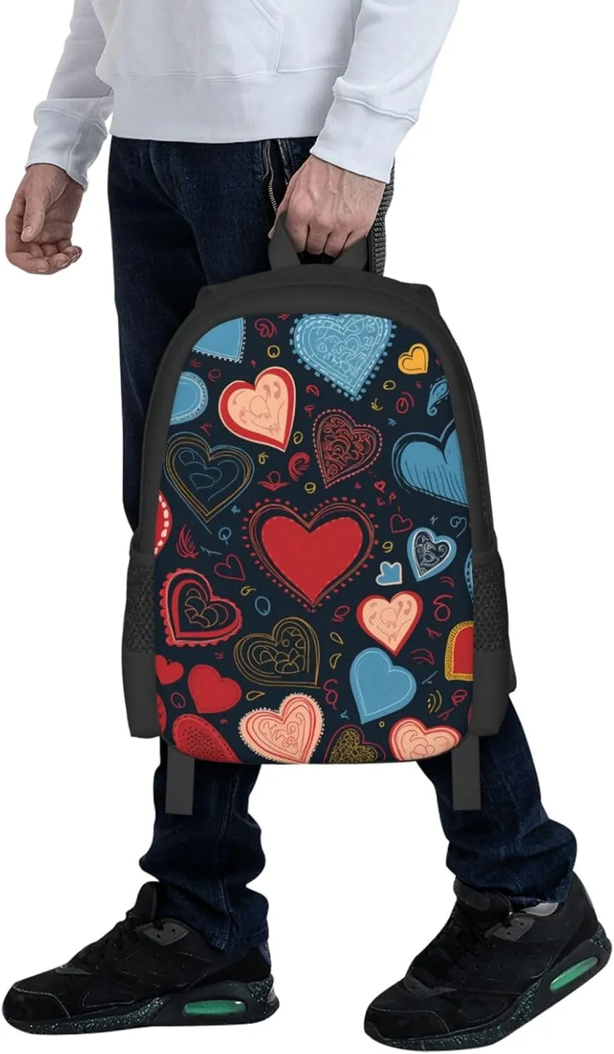 Travel Backpack for Women Men Laptop Backpack 15.6 Inch Computer Bag arious heart shapes Carry on Backpack