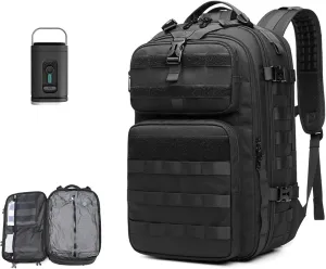 Travel backpack with vacuum system,Tactical Backpack 50L with Pump, Vacuum Seal Compression,Expandable Large Capacity Backpack for Water Resistant and Heavy Duty Hiking
