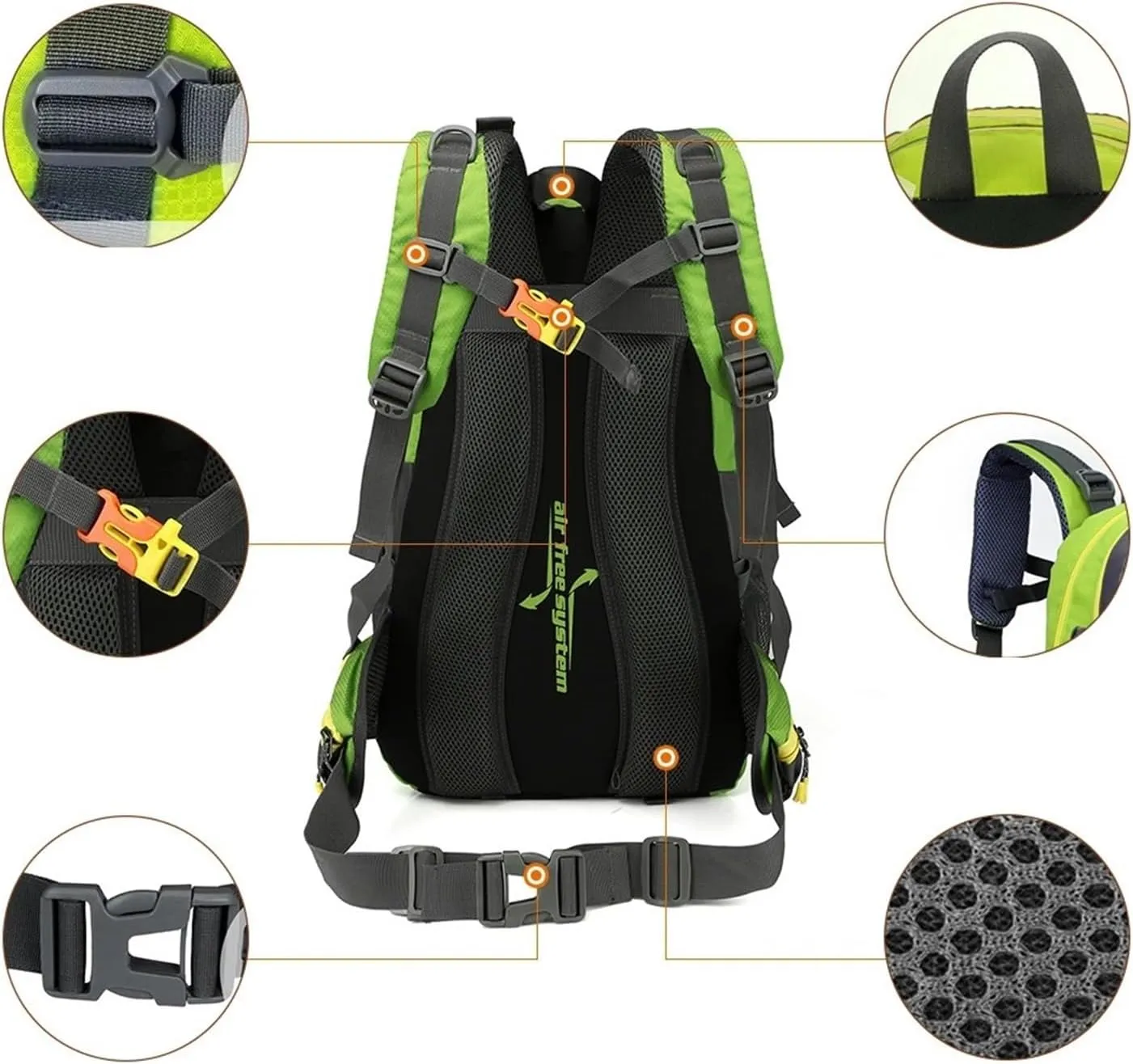 Travel Multifunctional Mountaineering Leisure Hiking Student 40L Backpack Ultra Light Cycling Outdoor Backpack(Blue)