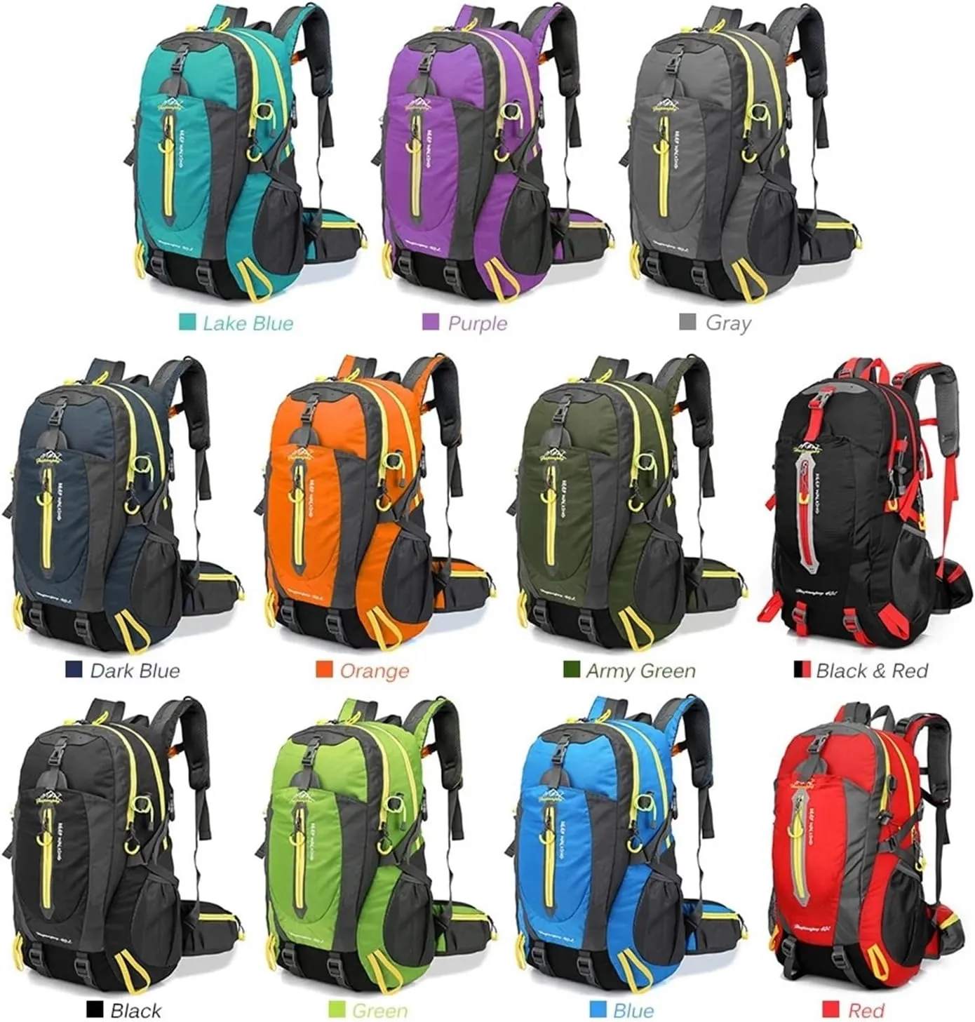 Travel Multifunctional Mountaineering Leisure Hiking Student 40L Backpack Ultra Light Cycling Outdoor Backpack(Blue)