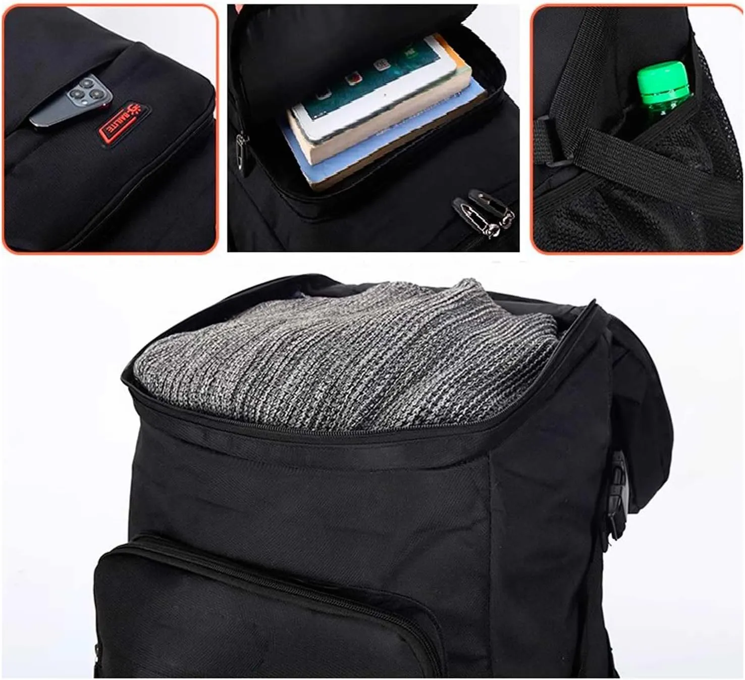 Travel Rucksack for Climbing Cycling Hiking， 60L,70L,94L Large Capacity Handy Durabl(21321,60L)