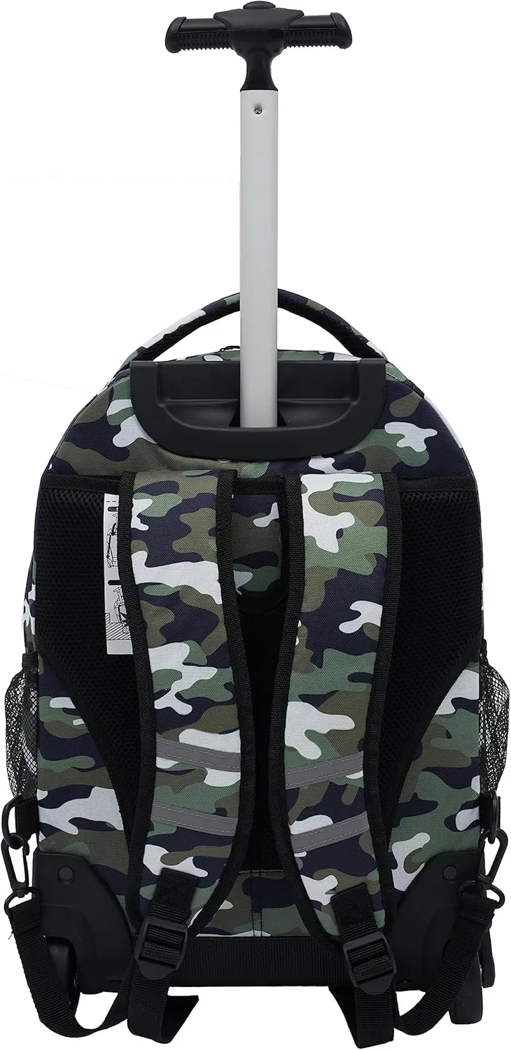 Travelers Club Rolling Backpack, Camo, 18 Inch