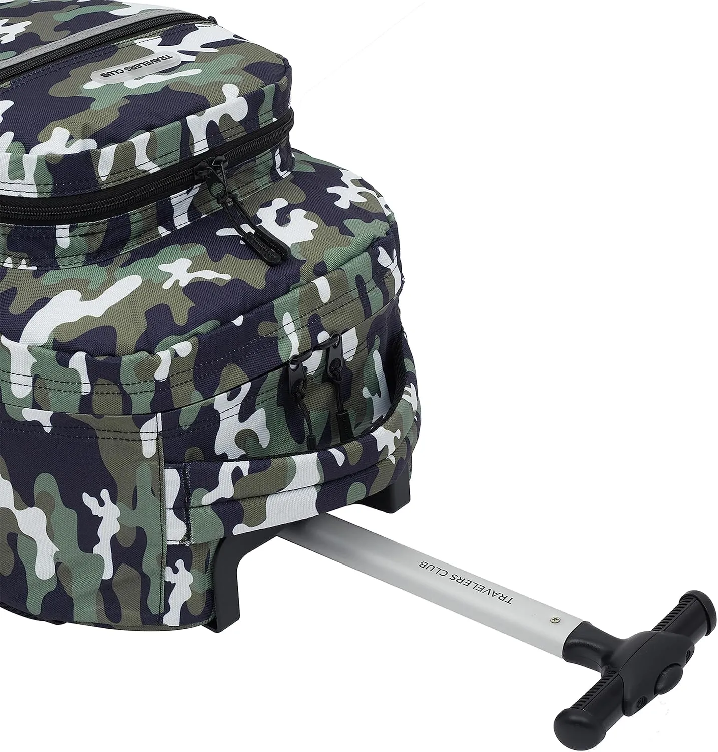 Travelers Club Rolling Backpack, Camo, 18 Inch