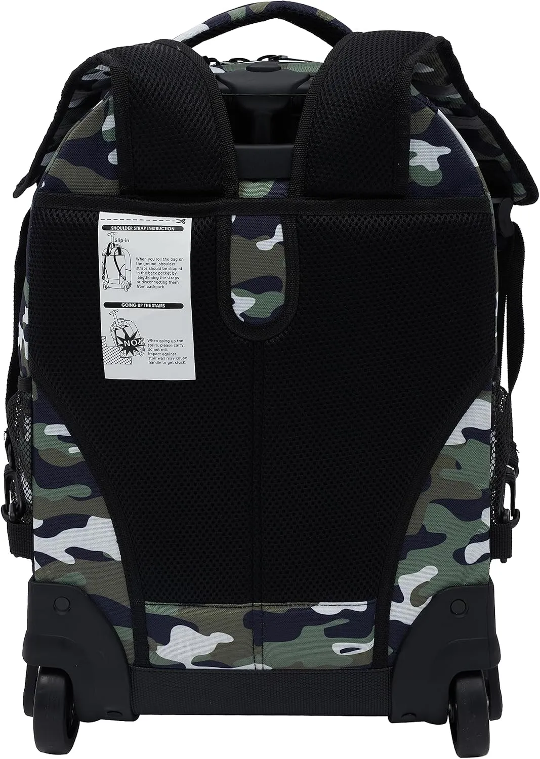 Travelers Club Rolling Backpack, Camo, 18 Inch