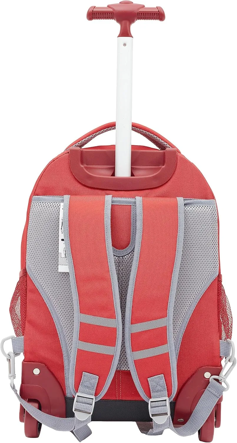 Travelers Club Rolling Backpack, Red, 18 Inch