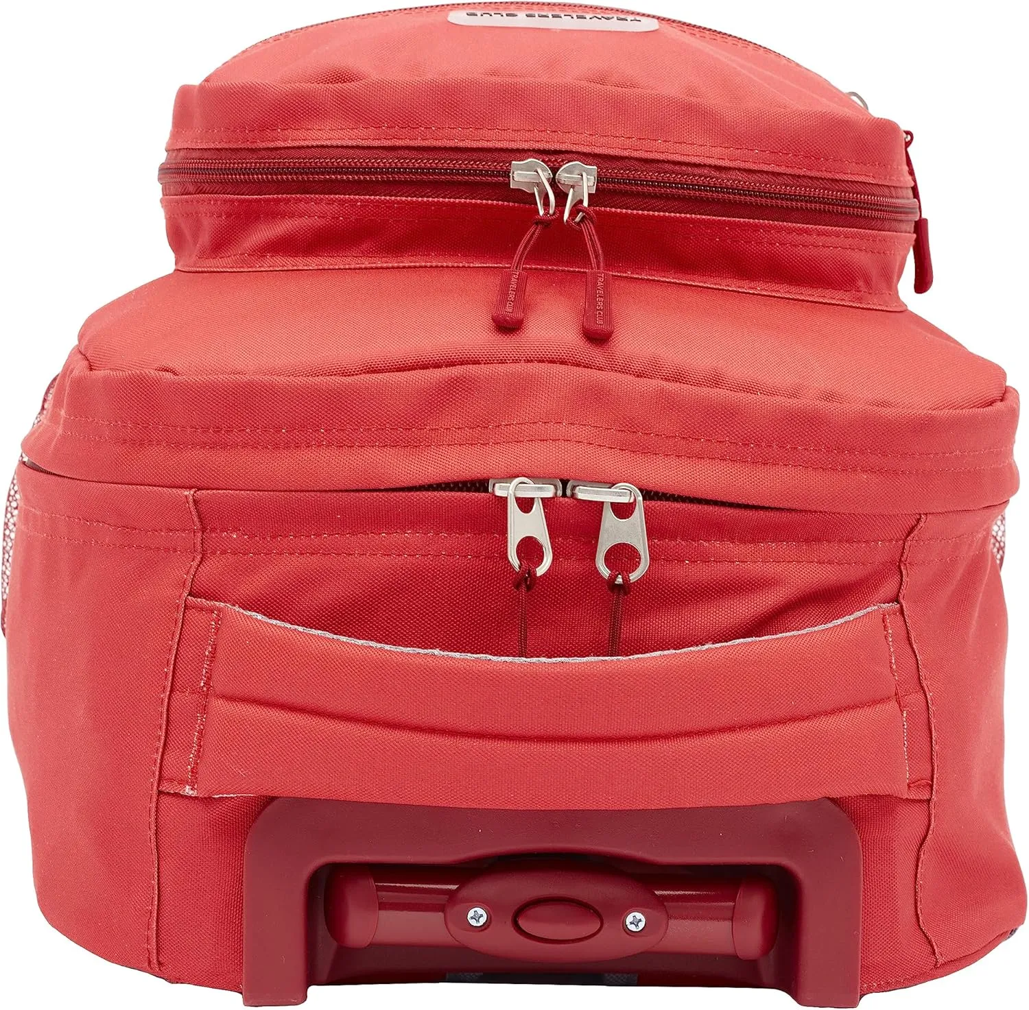Travelers Club Rolling Backpack, Red, 18 Inch