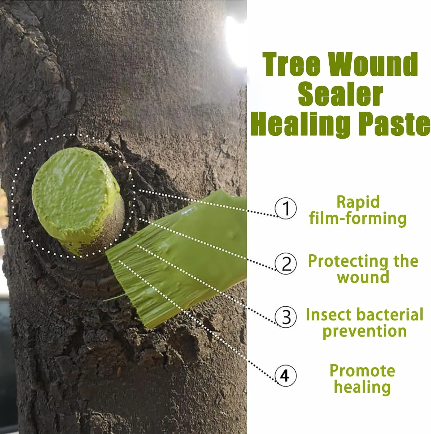 Tree Wound Sealer, Tree Pruning Sealer, Tree Grafting Supplies, Tree Wound Sealer Healing Paste, Bonsai Cut Paste, Pruning Sealer And Tree Wound Dressing for Trees, Shrubs, Roses (3Pcs*100g  3*Brush)