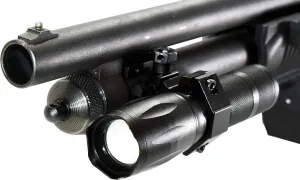 TRINITY 1000 Lumen led 3modes zoomable Flashlight for Maverick 88 12ga Pump Home Defense Tactical Hunting Optics Aluminum Black Picatinny Weaver Mounted Adapter Single Rail Mount.