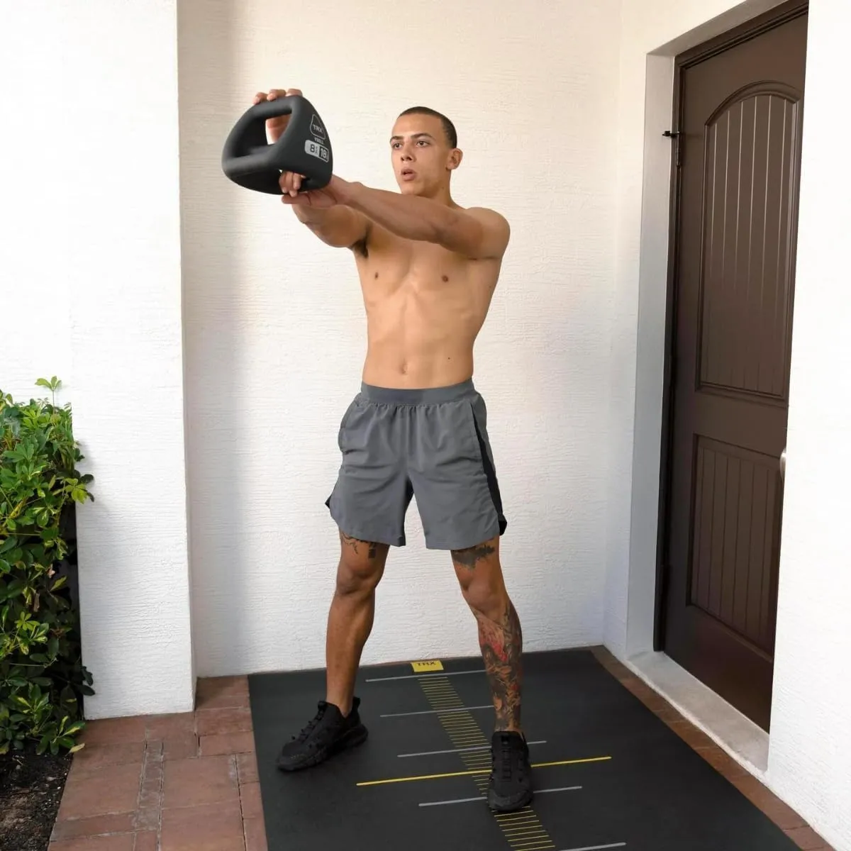 TRX YBell Neo Series 3-in-1 Kettlebell, Dumbbell and Push Up Bar Workout Equipment | Commercial Grade Neoprene Coated Surface | Perfect for Strength Training & Conditioning Workouts | Bundle