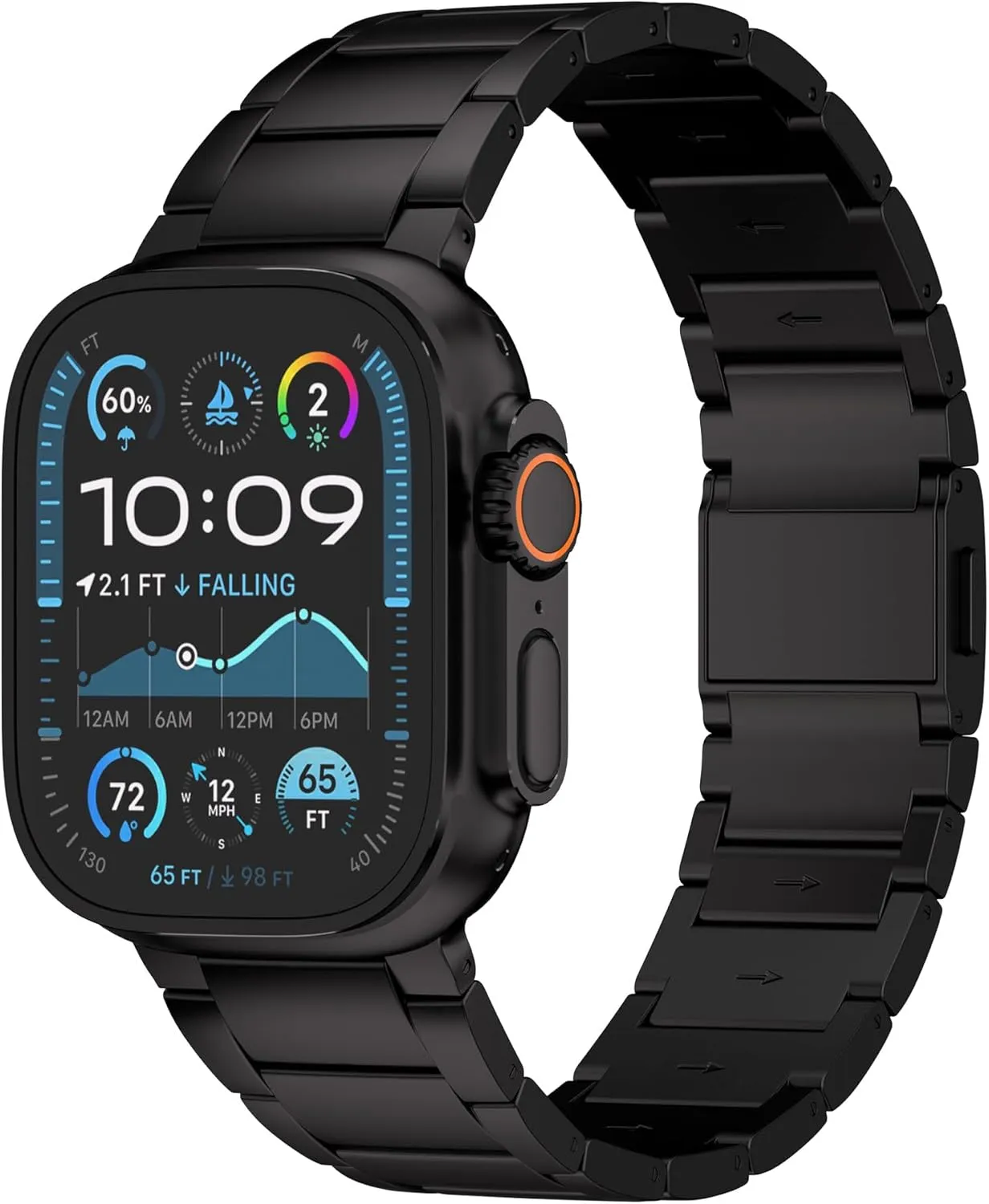 Ultra 2 Titanium Band 49mm Compatible with Apple Watch Ultra 2 & Ultra 1 Metal Band - Titanium Metal Bracelet