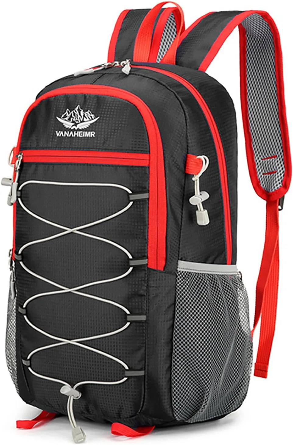 Ultralight Packable Travel Backpack for Camping & Hiking, 17-Inch Foldable Daypack with Large Capacity (Black)