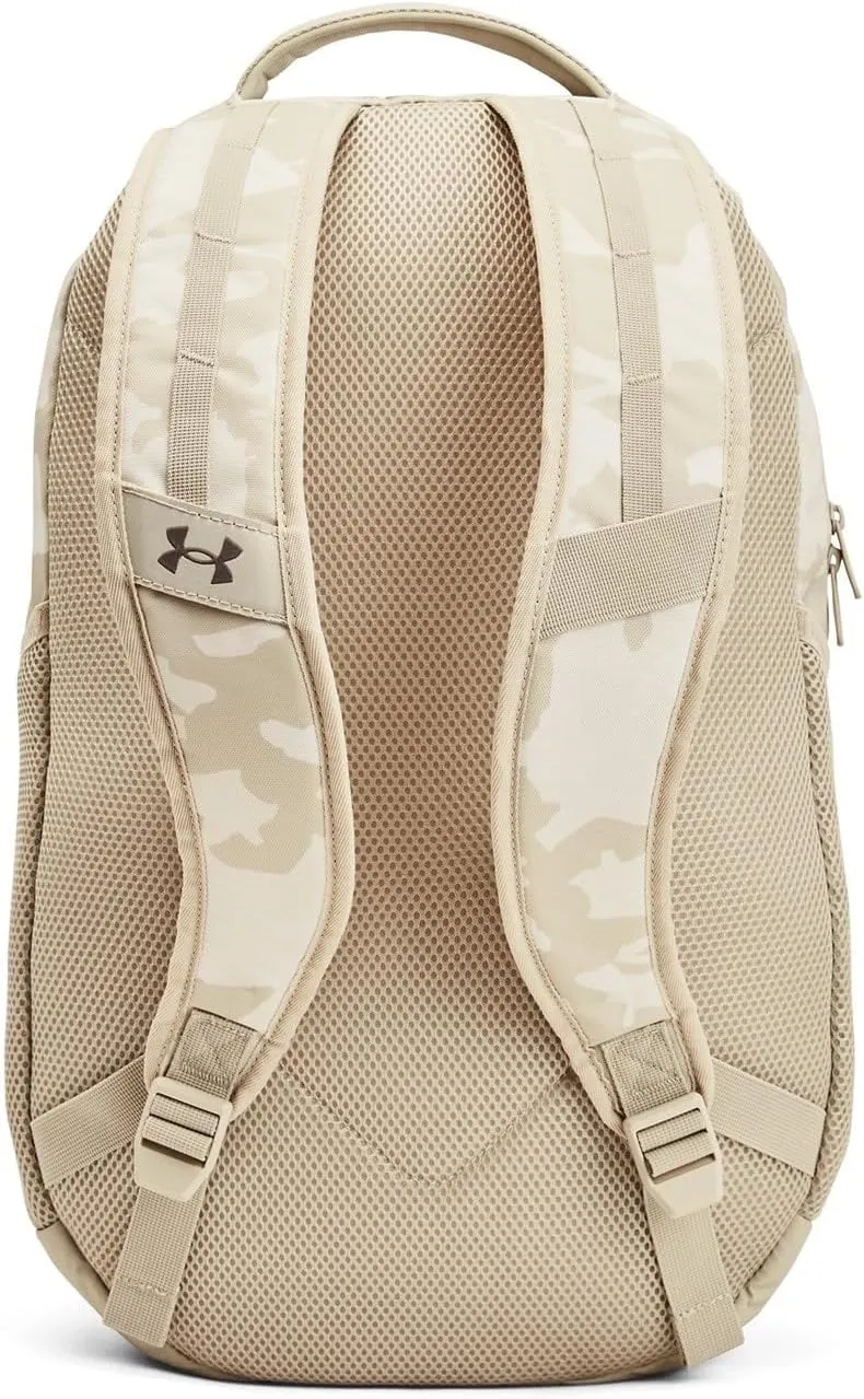 Under Armour Unisex-Adult Hustle 6.0 Backpack, (110) Summit White / / Taupe Dusk, One Size Fits Most