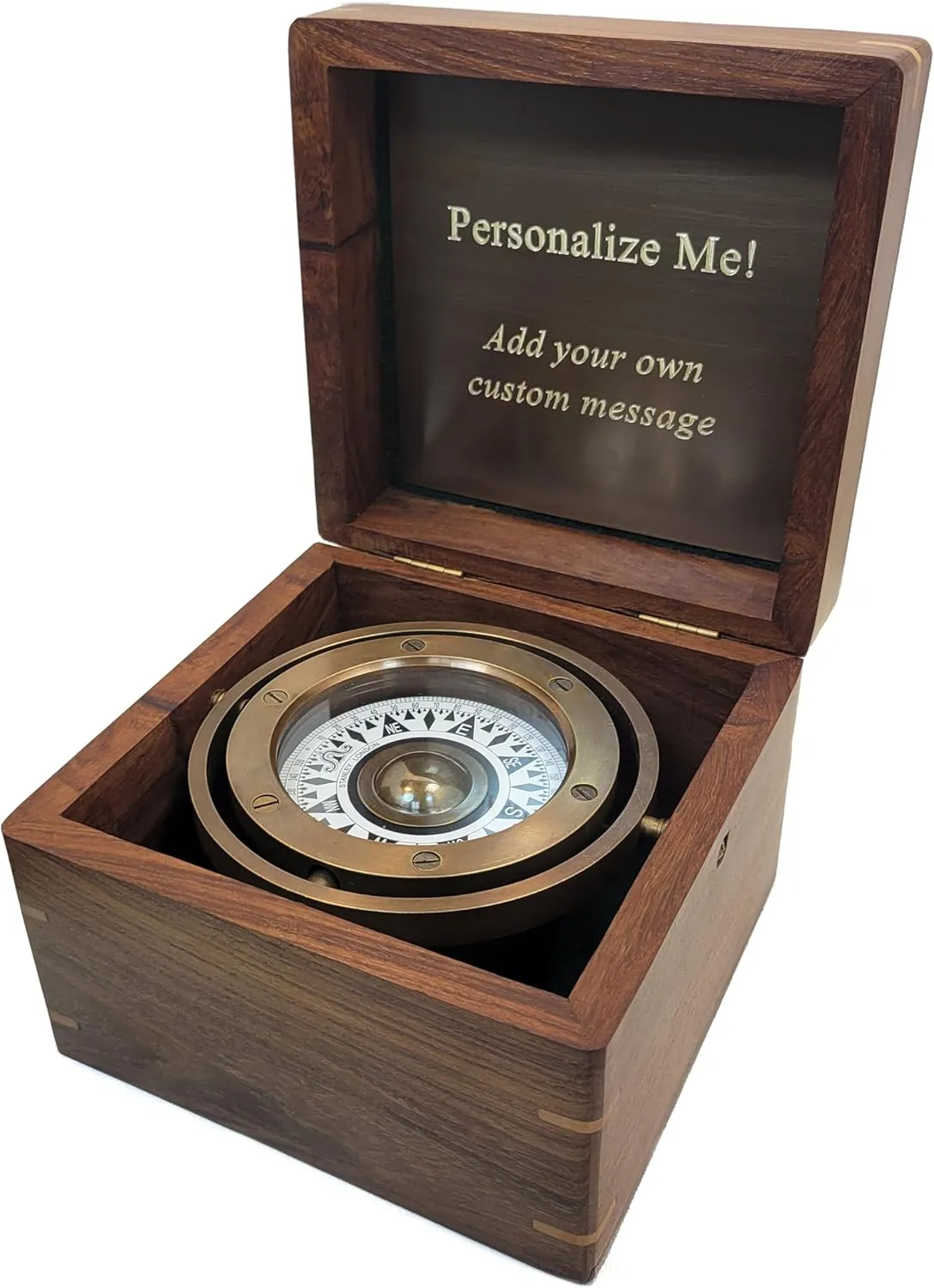 Unique Engraved Compass Gifts Personalized for US Army, Air Force, Coast Guard, Marines, Navy | Military Graduation, Promotion, and Veteran Retirement Gift
