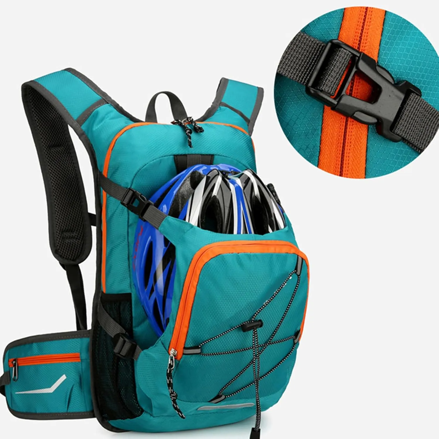 Unisex Large Capacity Backpack Hiking Camping Cycling Daypack With Helmets Storage Holder Hydrations Pack
