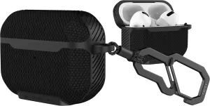 URBAN ARMOR GEAR UAG Compatible with AirPod Pro Case FIBR ARMR Metropolis Black Full Body Rugged Protective Abrasion Resistant with Carabiner
