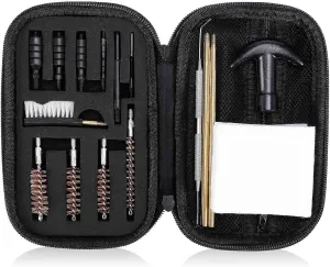 UrbanX Universal Handgun Cleaning kit for Benelli MP 95E .32 S&W Long Pistol Cleaning Kit Bronze Bore Brush and Metal Bronze Jags Tips with Zippered Compact Case