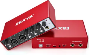 USB Audio Interface for Mac and PC Podcasting Streaming, Audio Interface for Guitar Professional Computer Recording Music, Vocalist, Podcaster or Producer