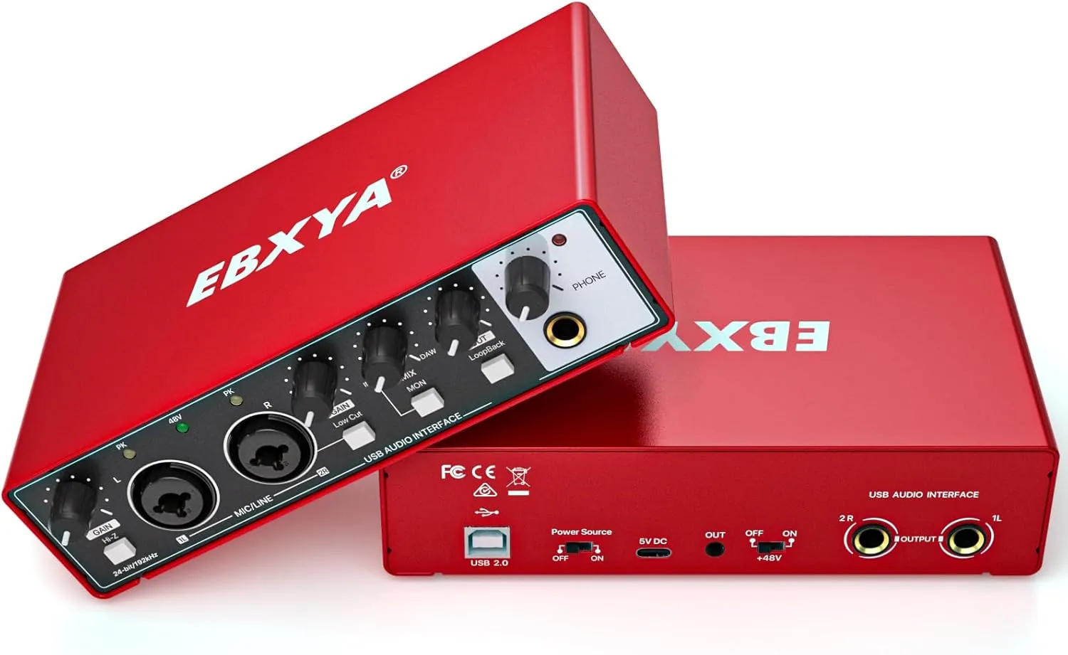 USB Audio Interface for Mac and PC Podcasting Streaming, Audio Interface for Guitar Professional Computer Recording Music, Vocalist, Podcaster or Producer