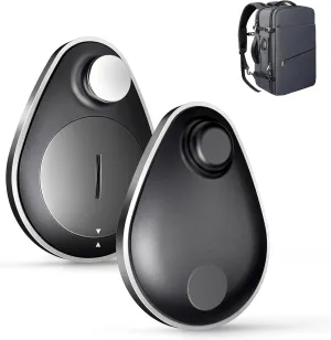 Utag Hidden GPS Tracker 2 Pack,Tracker Works with Apple Find My (iOS only),Lost Mode,Suitable for Backpack,Phone,and More,Water Resistant Black