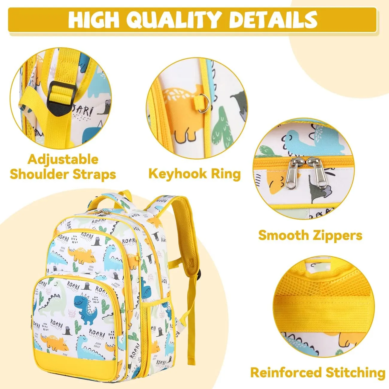 VASCHY Kids backpacks, 16in Water Resistant Boys Girls Backpack for Preschool/Primary/Elementary School Bookbag