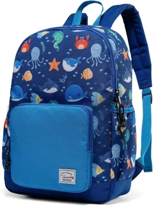 VASCHY Kids backpacks, Cute Lightweight Water Resistant Preschool Backpack for Boys and Girls Chest Strap