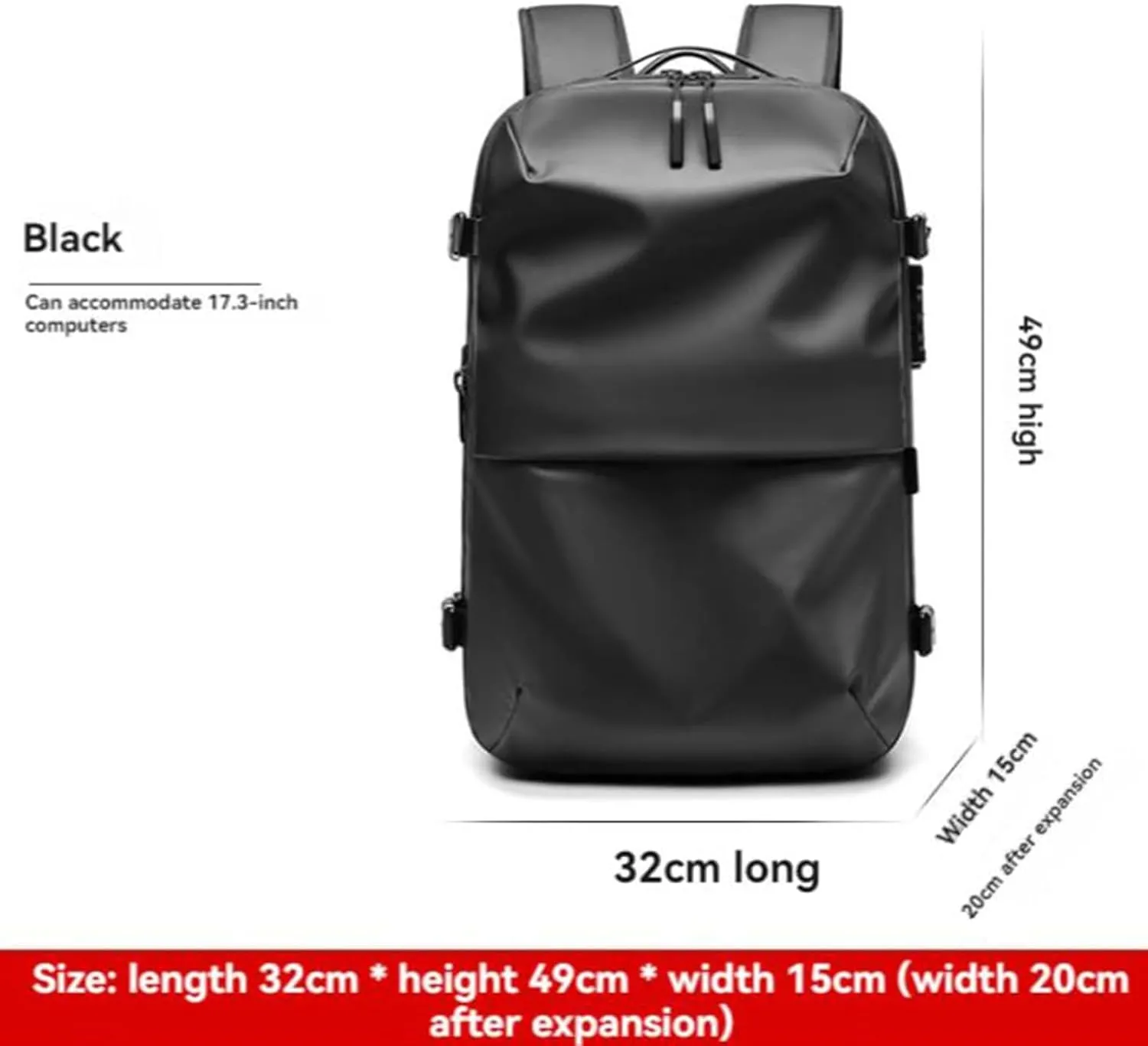 Velouette Mochila De Viaje, Veloussette Prestige Space Bag Vacuum Backpack Travel Anti Theft Lock Expandable Large Capacity (Green, Large)