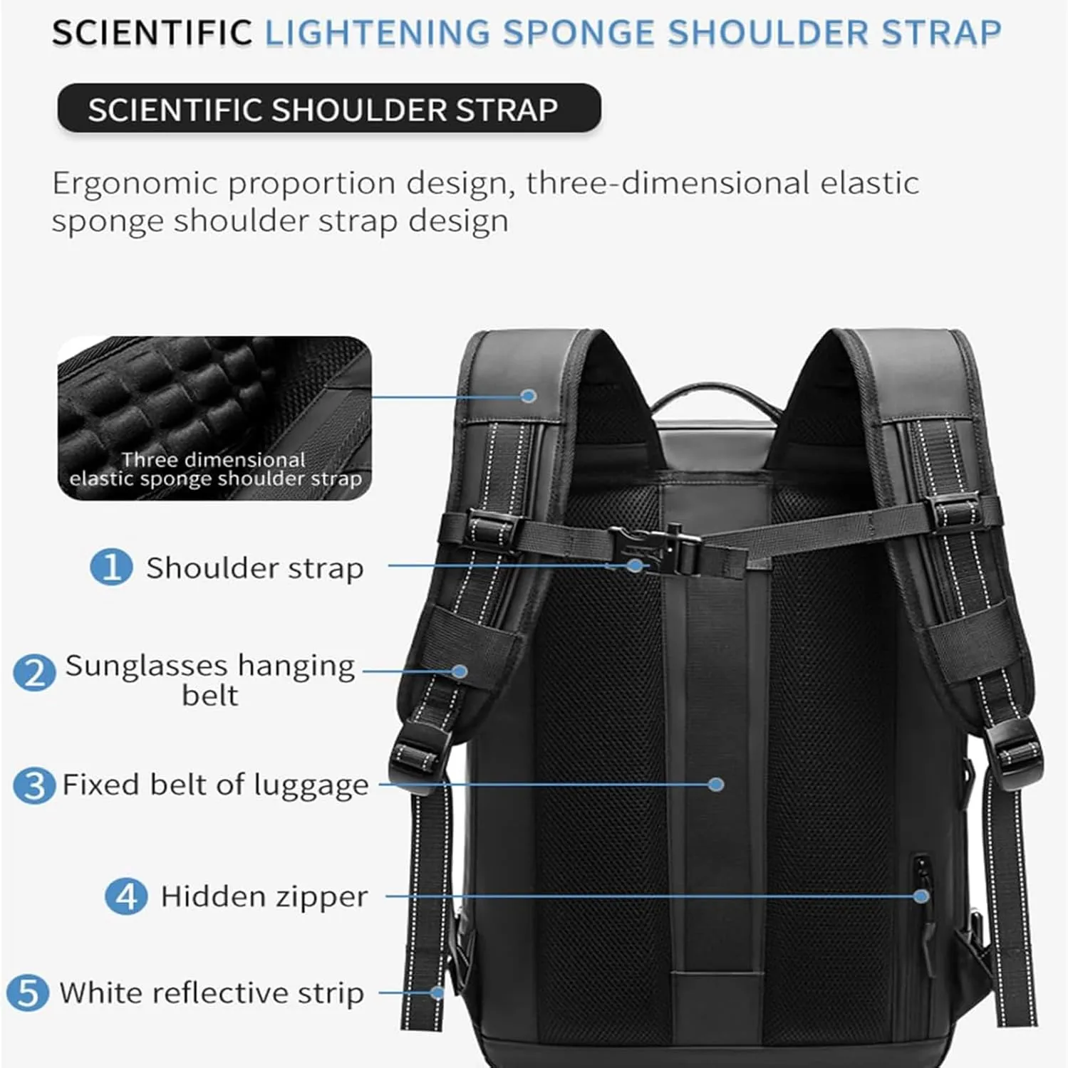 Velouette Mochila De Viaje, Veloussette Prestige Space Bag Vacuum Backpack Travel Anti Theft Lock Expandable Large Capacity (Green, Large)