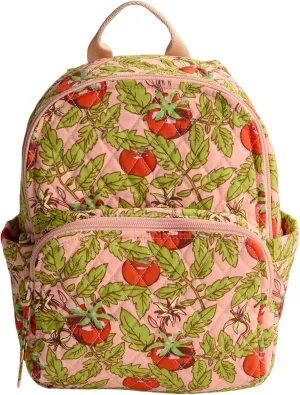Vera Bradley Premium Cotton Small Banbury Backpack, Tomato Vines