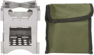VGEBY Portable Camping Stove Backpacking Stove Folding Wood Burning Stainless Steel Stove Mini Cooker Outdoor Hiking Picnic BBQ Sportinggoods Outdoor Utensils