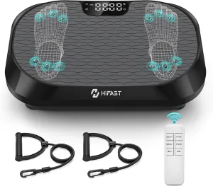 Vibration Plate Exercise Machine with Magnetic Acupoints, Lymphatic Drainage Vibrating Plate with 9 Modes & 120 Adjustable Speeds, 400 Lbs Capacity Full Body Vibration Platform for Women Men