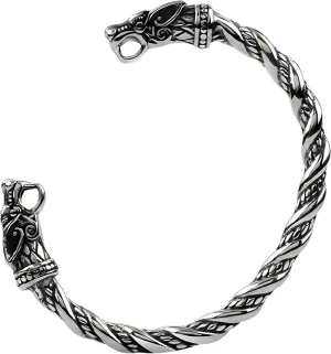 Viking bracelet for men Viking Wolf Fenrir Bangle Adjustable Alloy Norse Scandinavian Torc Jewelry birthday Gifts for Men Husband Boyfriend Best Friends-T07