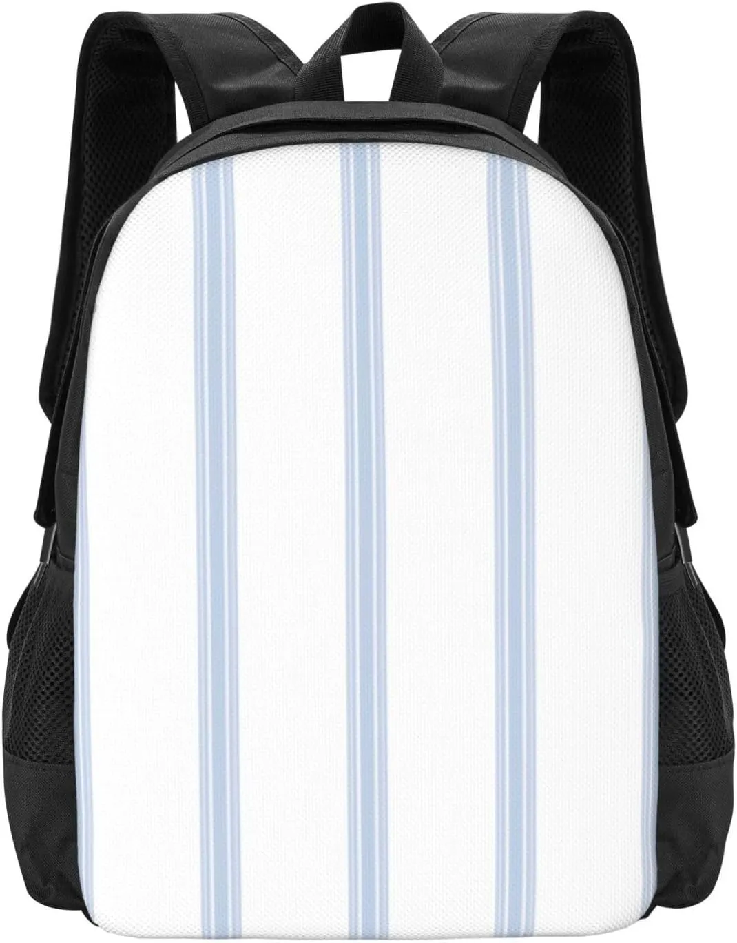 Vintage French Ticking Stripe Pattern Blue White Lightweight Packable Backpack Travel Casual Hiking Daypack Foldable Backpack For Men Women