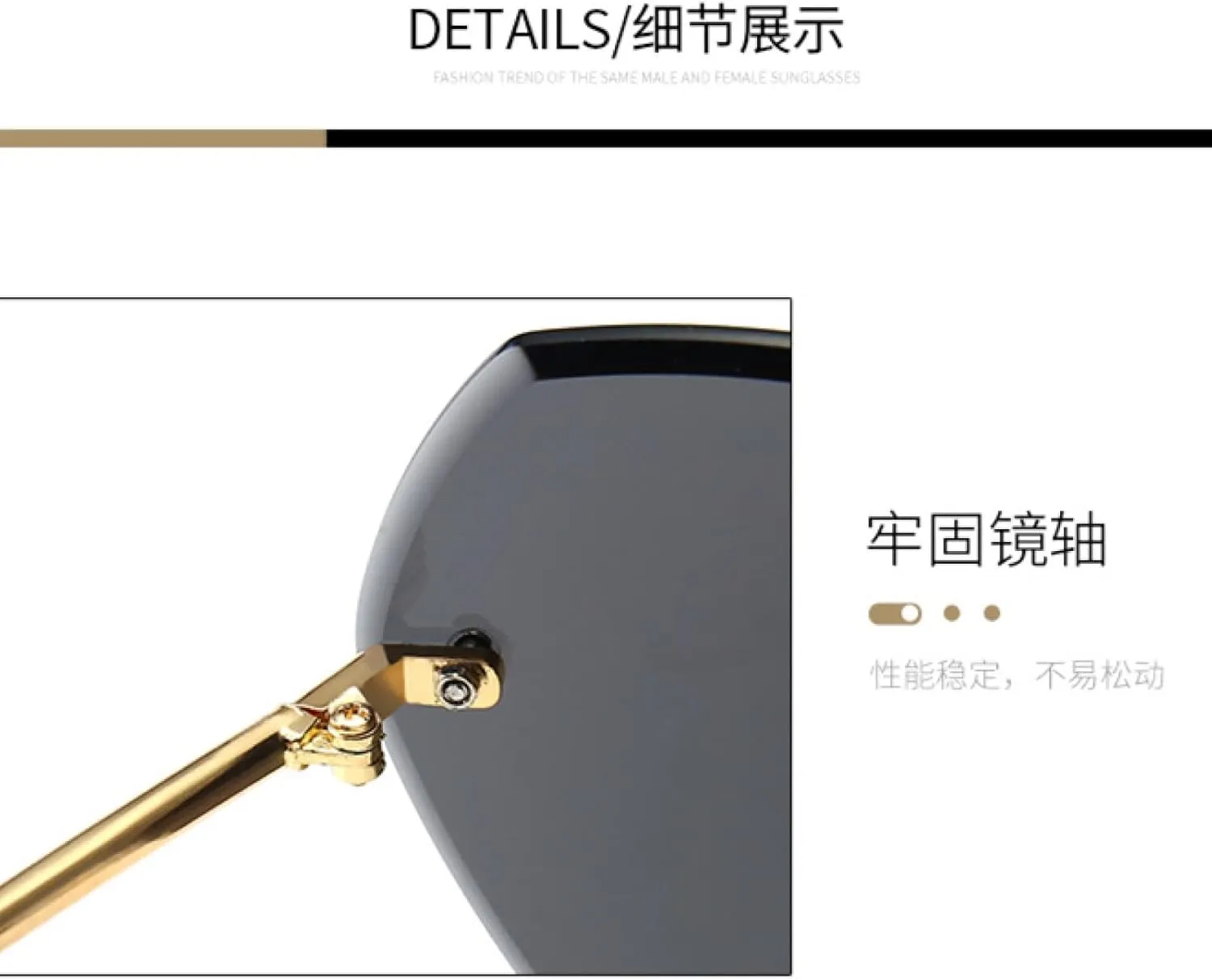 Vintage Luxury Rimless Polygon Sunglasses Women Men Fashion Trend Punk Outdoor Summer Traveling Sun Glasses Uv400