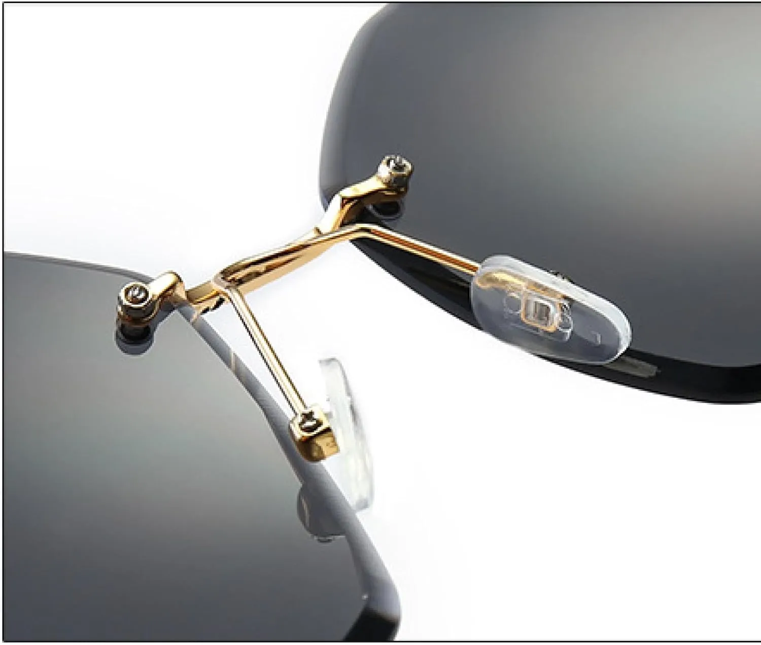 Vintage Luxury Rimless Polygon Sunglasses Women Men Fashion Trend Punk Outdoor Summer Traveling Sun Glasses Uv400