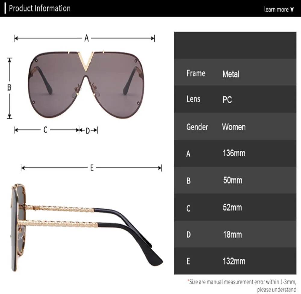 Vintage Retro Oversizes Sunglasses Rose Gold Metal Frame Rivet Clear Lens Sun Glasses Unisex Shades