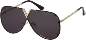 Vintage Retro Oversizes Sunglasses Rose Gold Metal Frame Rivet Clear Lens Sun Glasses Unisex Shades