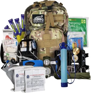 Vital 72 Hour Emergency Survival Kit for Family - Be Prepared for Hurricanes, Floods, Tornadoes or Other Disasters - 72 Hours of Food & Water for 2 Per Bag