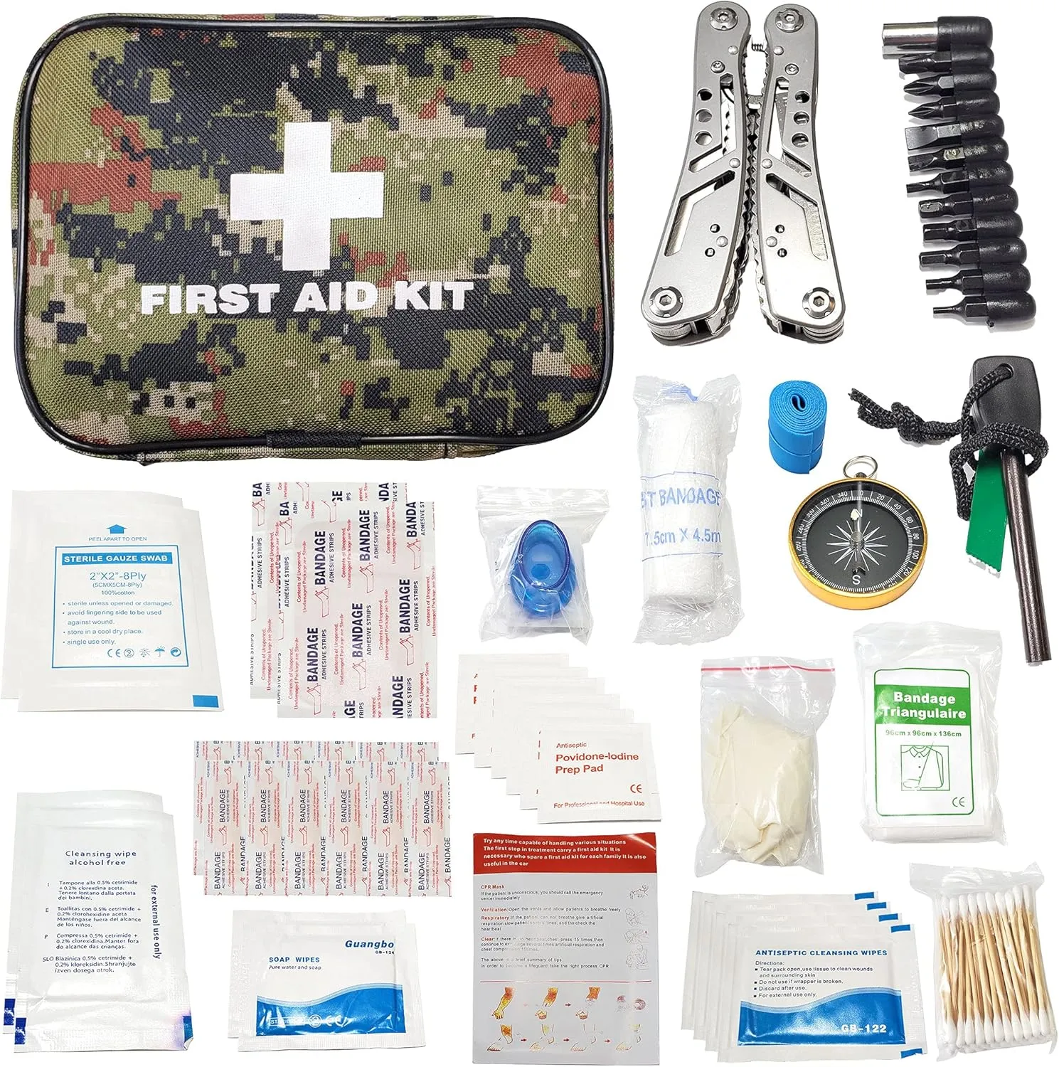Vital 72 Hour Emergency Survival Kit for Family - Be Prepared for Hurricanes, Floods, Tornadoes or Other Disasters - 72 Hours of Food & Water for 2 Per Bag