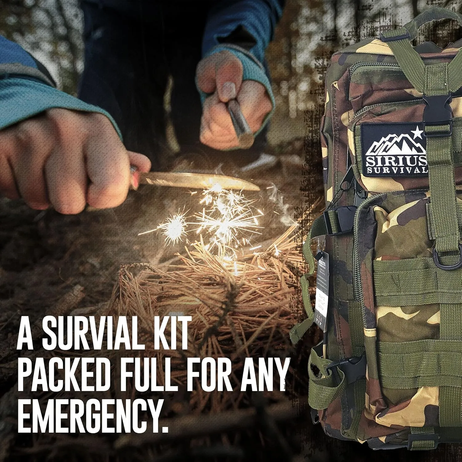 Vital 72 Hour Emergency Survival Kit for Family - Be Prepared for Hurricanes, Floods, Tornadoes or Other Disasters - 72 Hours of Food & Water for 2 Per Bag