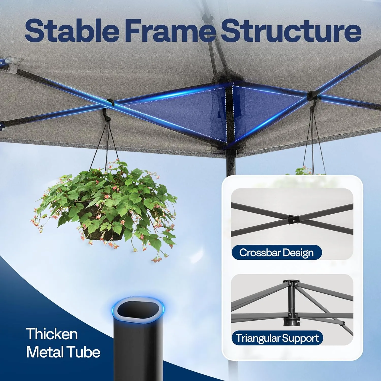 VIVOHOME 10x10ft Pop Up Canopy Tent One Push Setup Outdoor Portable Shelter Tent Heavy Duty with Wheel Carry Bag and 4 Sandbags, White